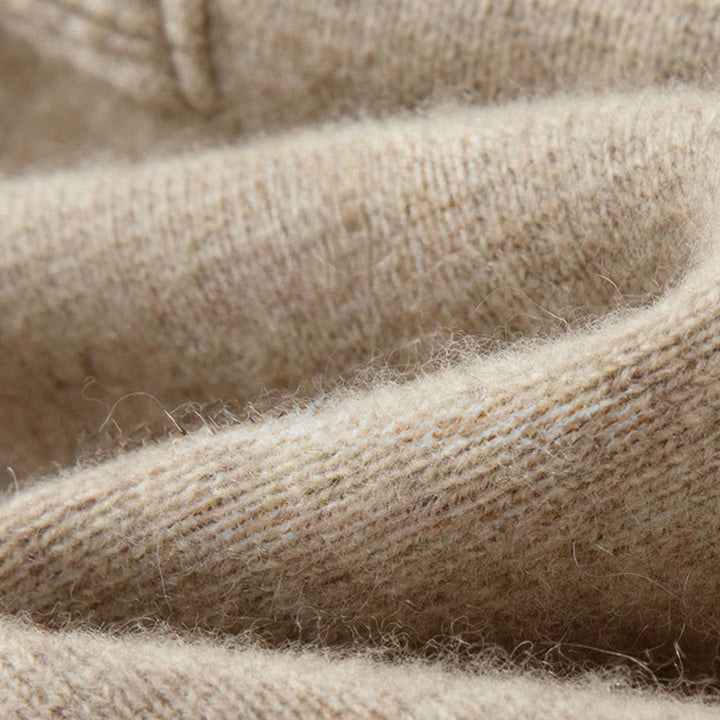 Męski sweter z długim rękawem z wełny z motywem Buddha Stones w jednolitym kolorze z chińskimi guzikami żaby - image 13