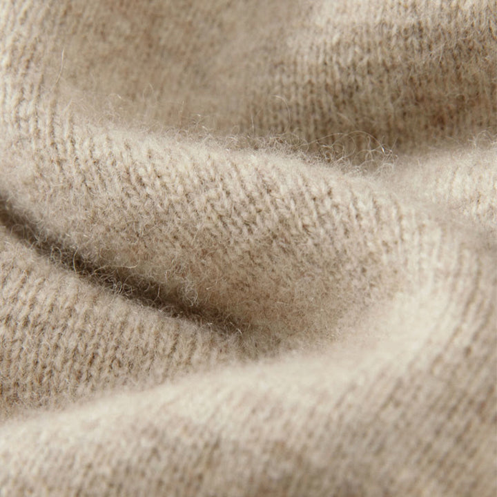 Męski sweter z długim rękawem z wełny z motywem Buddha Stones w jednolitym kolorze z chińskimi guzikami żaby - image 12