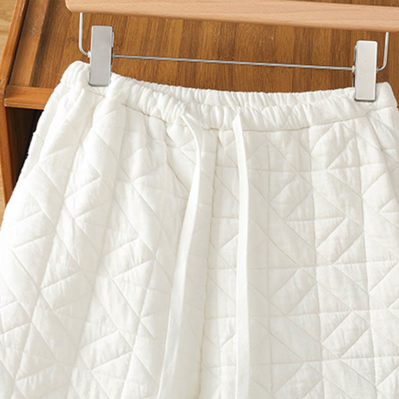 Damskie spodnie termiczne z szerokimi nogawkami i kieszeniami, w jednolitym kolorze, z kolekcji Buddha Stones - image 2