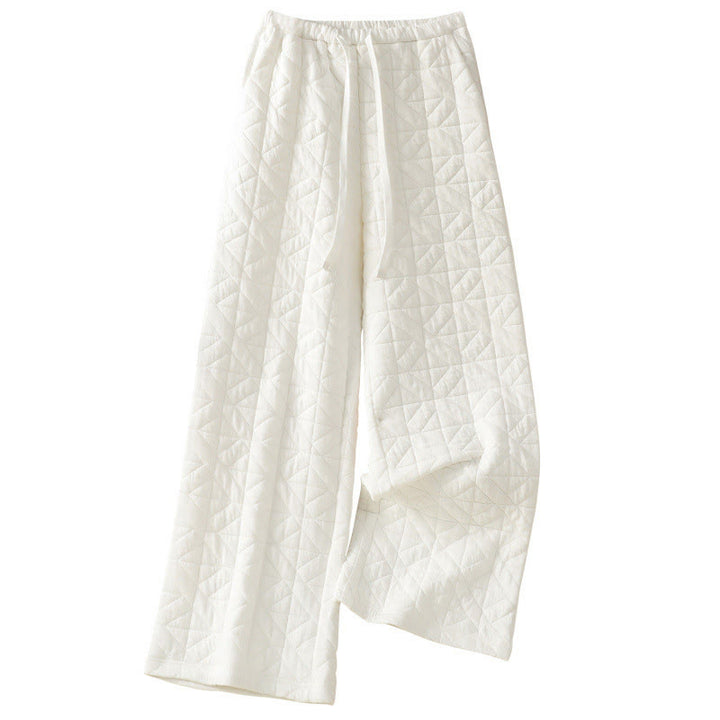 Damskie spodnie termiczne z szerokimi nogawkami i kieszeniami, w jednolitym kolorze, z kolekcji Buddha Stones - image 8