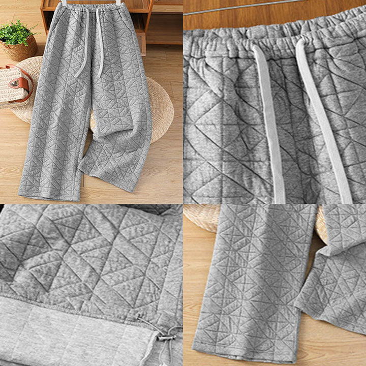 Damskie spodnie termiczne z szerokimi nogawkami i kieszeniami, w jednolitym kolorze, z kolekcji Buddha Stones - image 13