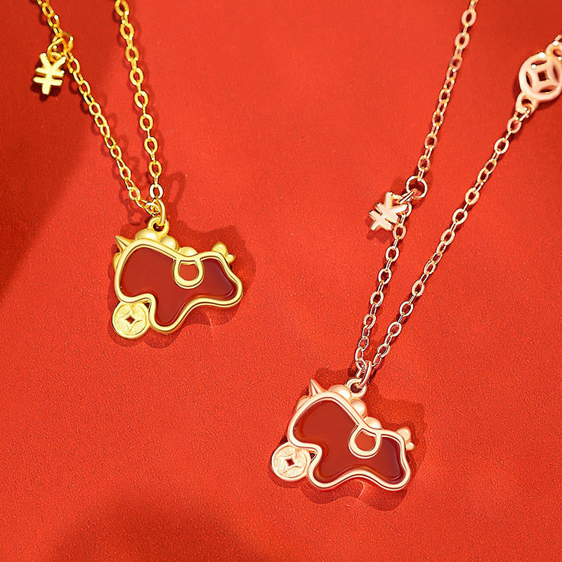 Bransoletka z Buddha Stones ze srebra próby 925, Rok Konia, czerwony sznurek, moneta z czerwonego agatu, przynosząca szczęście - image 14