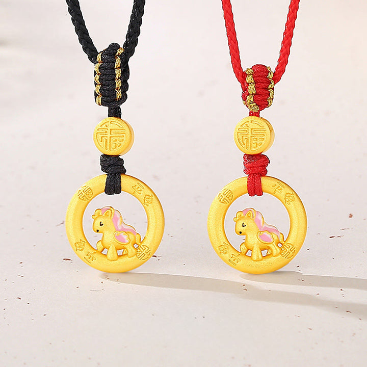 Bransoletka dla pary z zapięciem Peace Buckle Balance String z Buddha Stones ze srebra próby 925 i roku konia - image 19