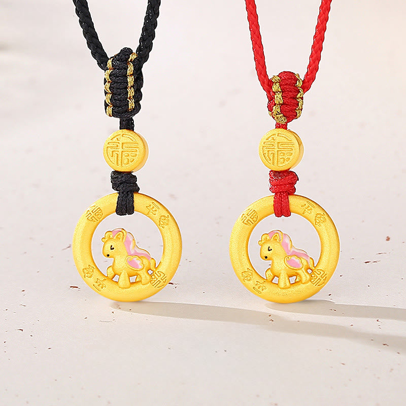 Bransoletka dla pary z zapięciem Peace Buckle Balance String z Buddha Stones ze srebra próby 925 i roku konia - image 19