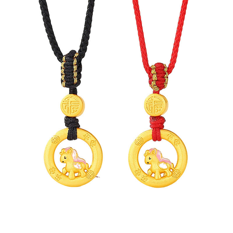 Bransoletka dla pary z zapięciem Peace Buckle Balance String z Buddha Stones ze srebra próby 925 i roku konia - image 22