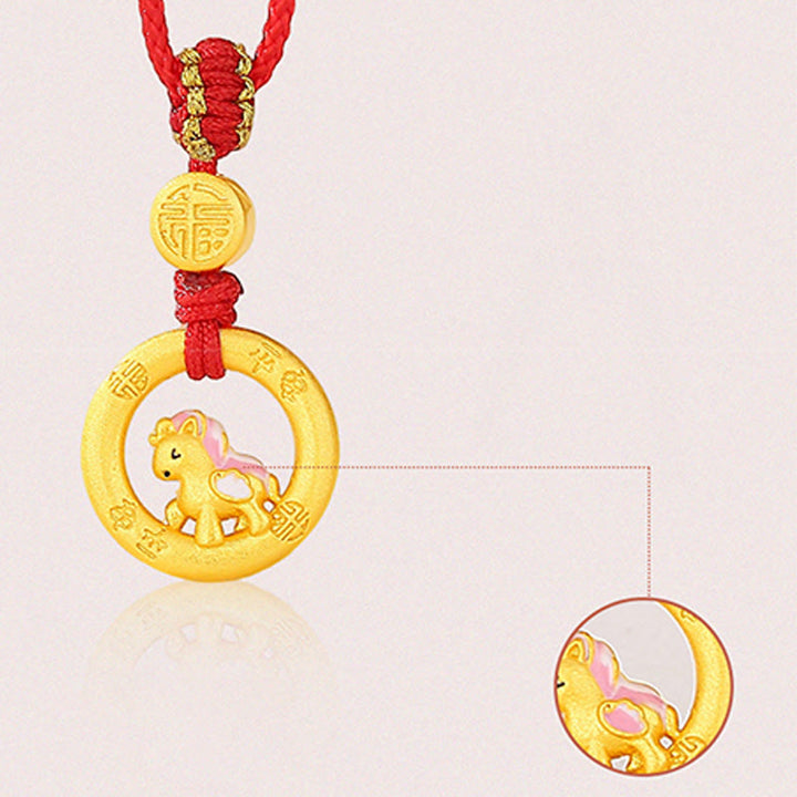 Bransoletka dla pary z zapięciem Peace Buckle Balance String z Buddha Stones ze srebra próby 925 i roku konia - image 17