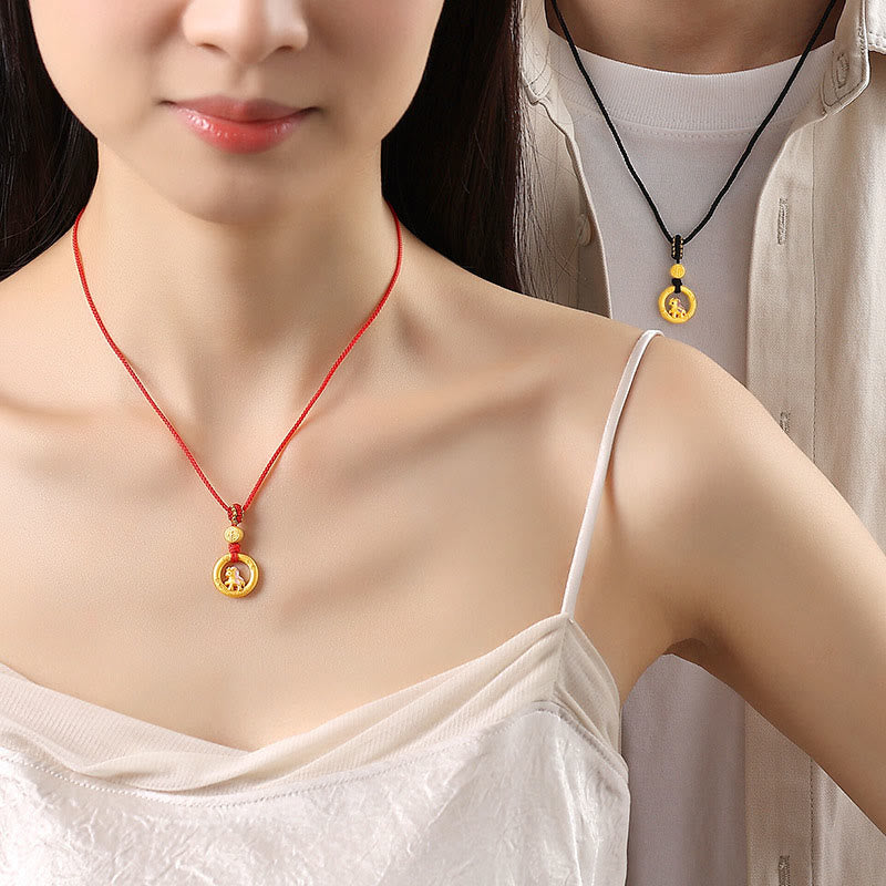 Bransoletka dla pary z zapięciem Peace Buckle Balance String z Buddha Stones ze srebra próby 925 i roku konia - image 23