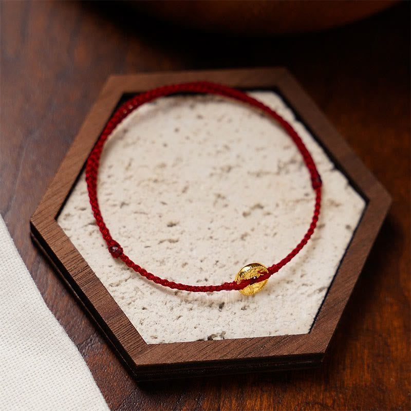 Ręcznie robione miedziane monety z Buddha Stones , zawieszka na kostkę, pleciony sznurek, regulowana bransoletka - Czerwona bransoletka na kostkę - image 11