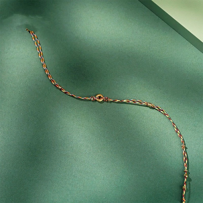 Bransoletka z Buddha Stones, ręcznie robiona, wielokolorowa, dla dzieci i dorosłych, z klamrą pokoju - image 2