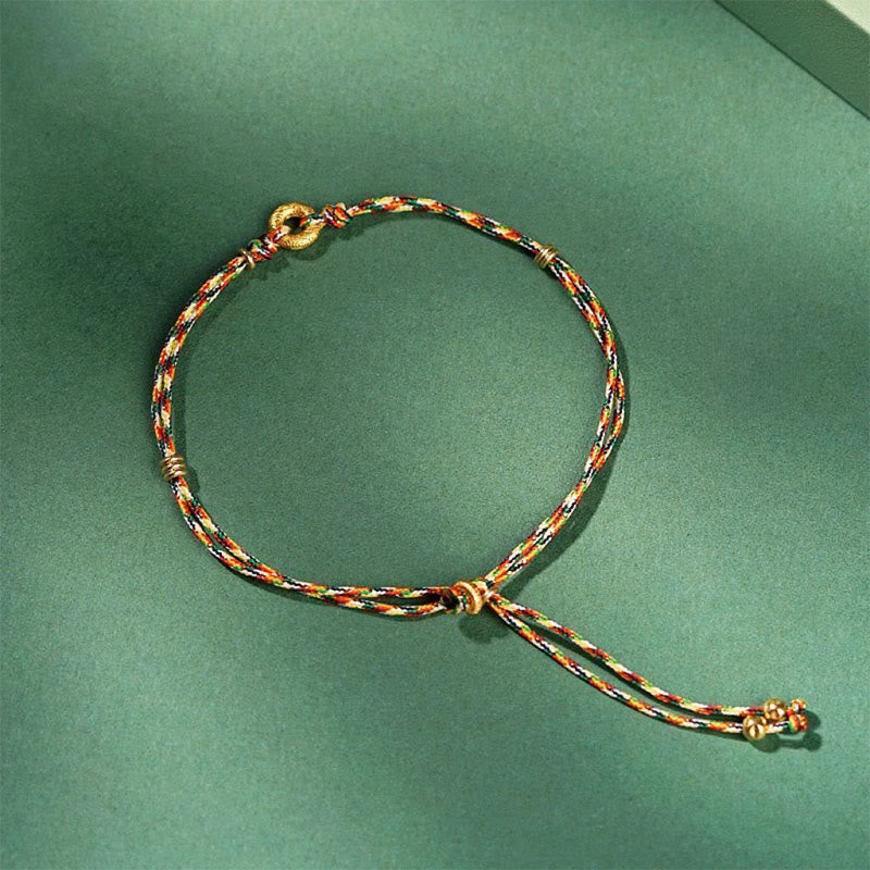 Bransoletka z Buddha Stones, ręcznie robiona, wielokolorowa, dla dzieci i dorosłych, z klamrą pokoju - Dziecko (obwód nadgarstka 5-13 cm) - image 1