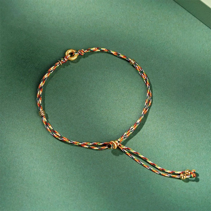 Bransoletka z Buddha Stones, ręcznie robiona, wielokolorowa, dla dzieci i dorosłych, z klamrą pokoju - Dziecko (obwód nadgarstka 5-13 cm) - image 1