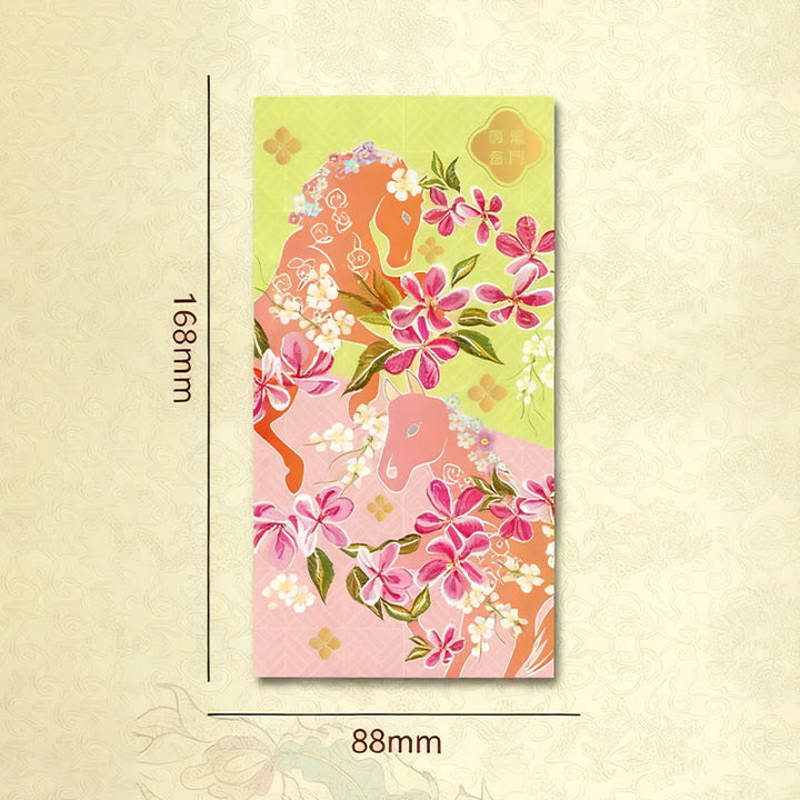 Buddha Stones 6 szt. Wielokolorowa chińska czerwona koperta na Rok Konia 2026 Nowy Rok - image 2