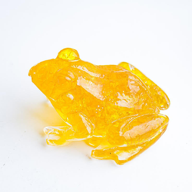 Kryształowe Buddha Stones z żywicy kroplowej, mała żaba, dekoracja namiętności - Dekoracje cytrynowe (65*55*38mm) - image 22