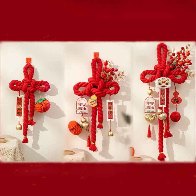 Buddha Stones Rok Konia Tańczący Lew Fu Znak Chiński Węzeł Dekoracja Fortuny - image 21