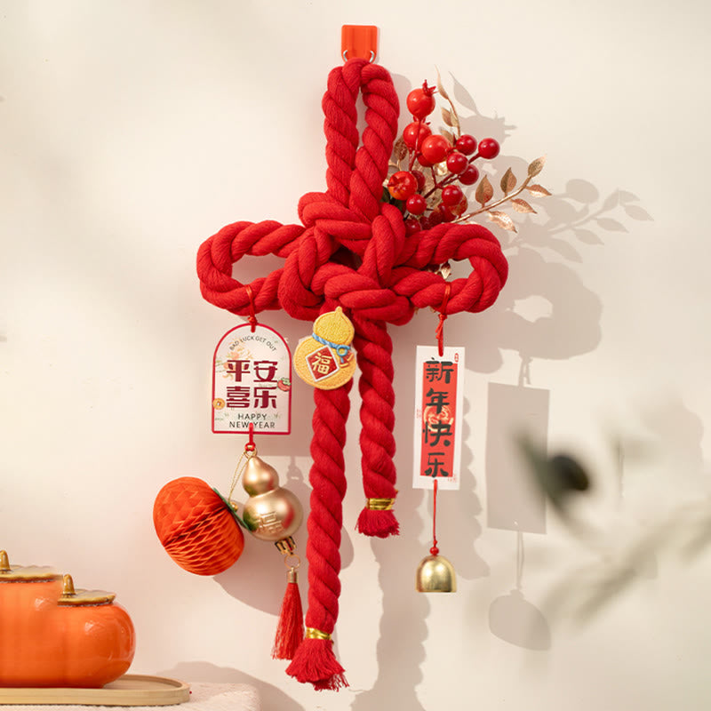 Buddha Stones Rok Konia Tańczący Lew Fu Znak Chiński Węzeł Dekoracja Fortuny - Tykwa do haftu, średni rozmiar 20*40 cm - image 9