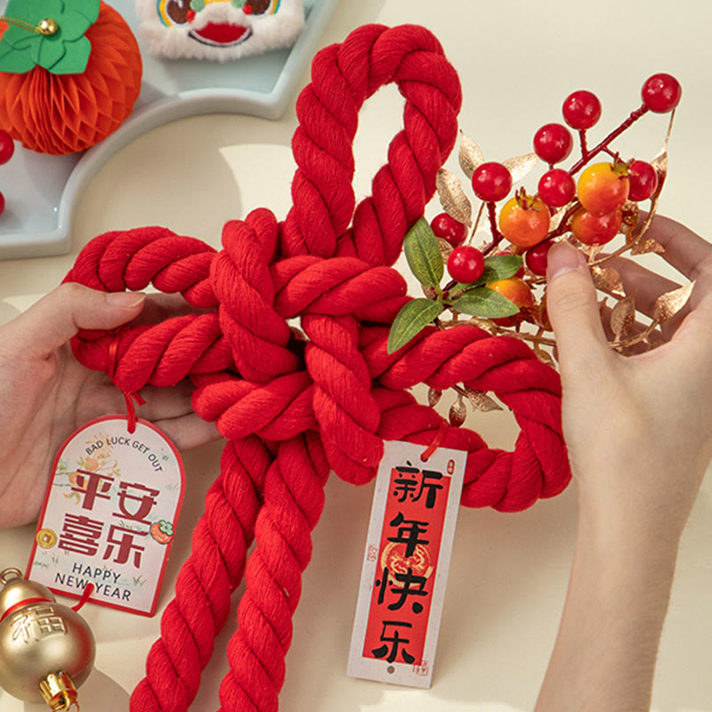 Buddha Stones Rok Konia Tańczący Lew Fu Znak Chiński Węzeł Dekoracja Fortuny - image 7