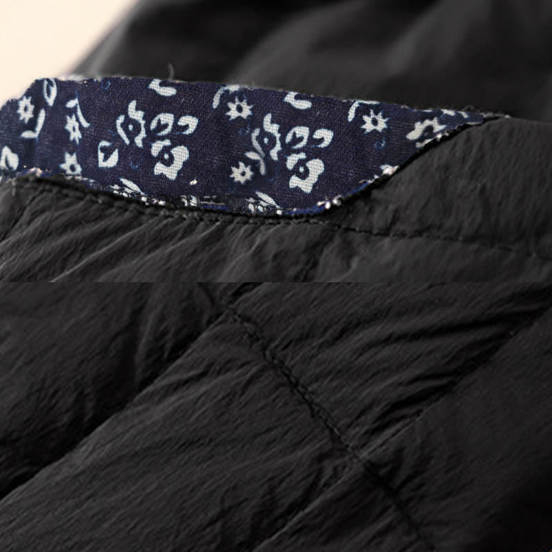 Damskie zimowe spodnie termiczne z bawełny z kieszeniami i patchworkiem Buddha Stones - image 10