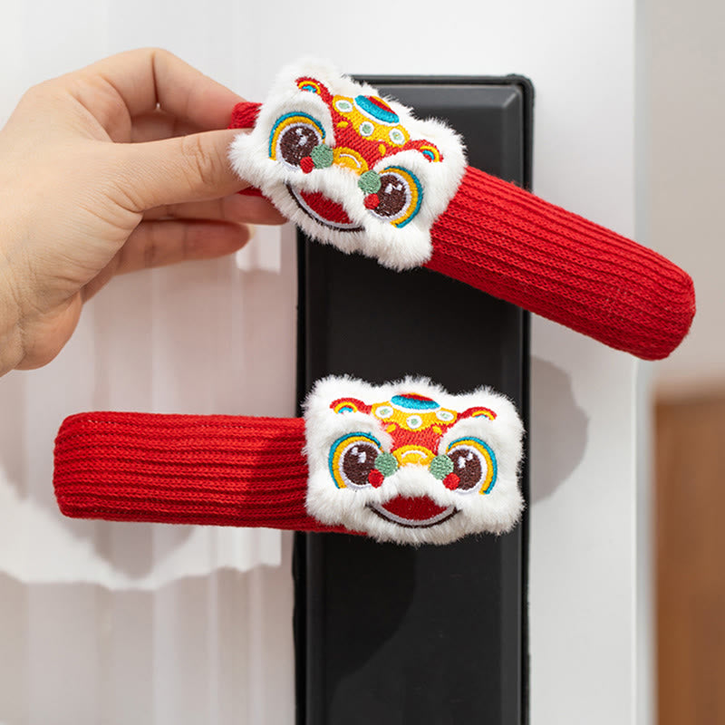 Buddha Stones Rok Konia Tańczący Lew Fu Postać Klamka Błogosławieństwo Dekoracja - image 2