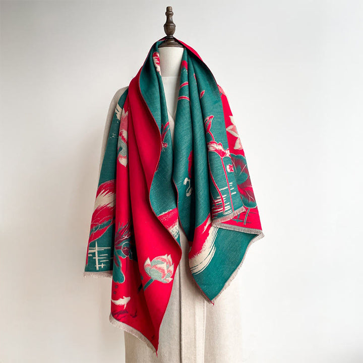 Buddha Stones, jesienne, lotos, ryba koi, ważka, przytulny szalik - image 5