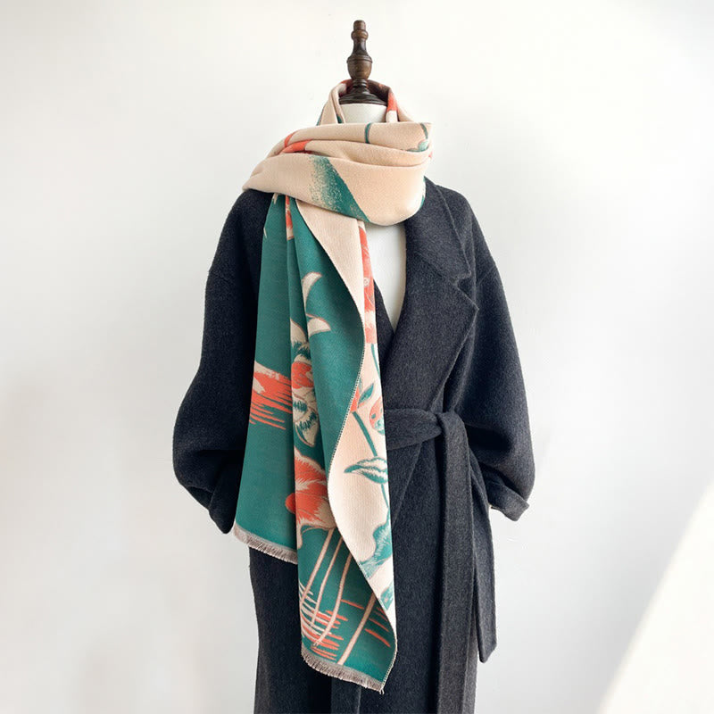 Buddha Stones, jesienne, lotos, ryba koi, ważka, przytulny szalik - image 2