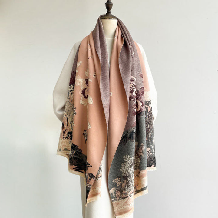 Buddha Stones, jesienne kwiaty, drzewa, pawilon, przytulny szalik - image 4