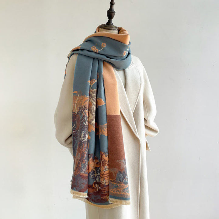 Buddha Stones, jesienne kwiaty, drzewa, pawilon, przytulny szalik - image 10