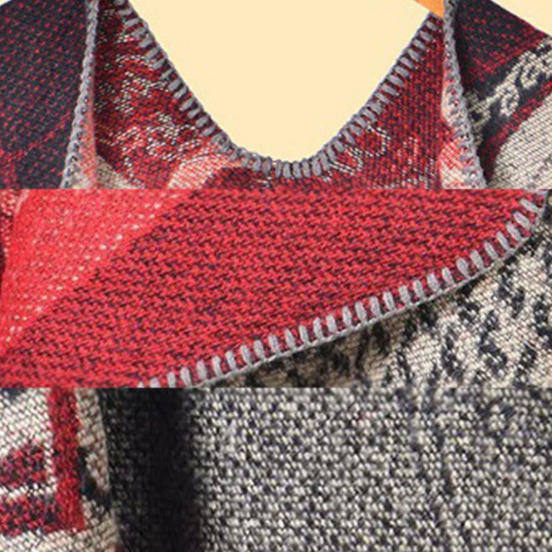 Buddha Stones Zimowy Wzór Fal Ryb Koi Ciepły Przytulny Szalik - image 7