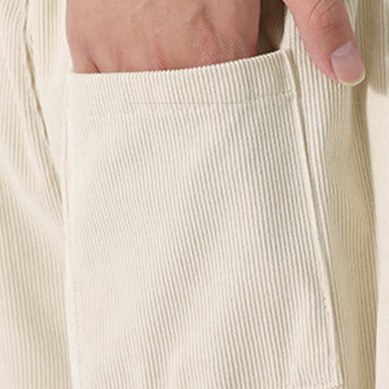 Spodnie haremowe męskie z kieszeniami i sztruksowymi, jednolitymi kolorami i Buddha Stones - image 17