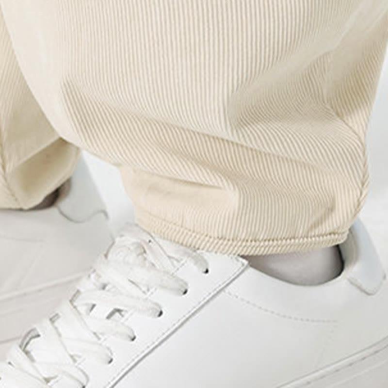 Spodnie haremowe męskie z kieszeniami i sztruksowymi, jednolitymi kolorami i Buddha Stones - image 18