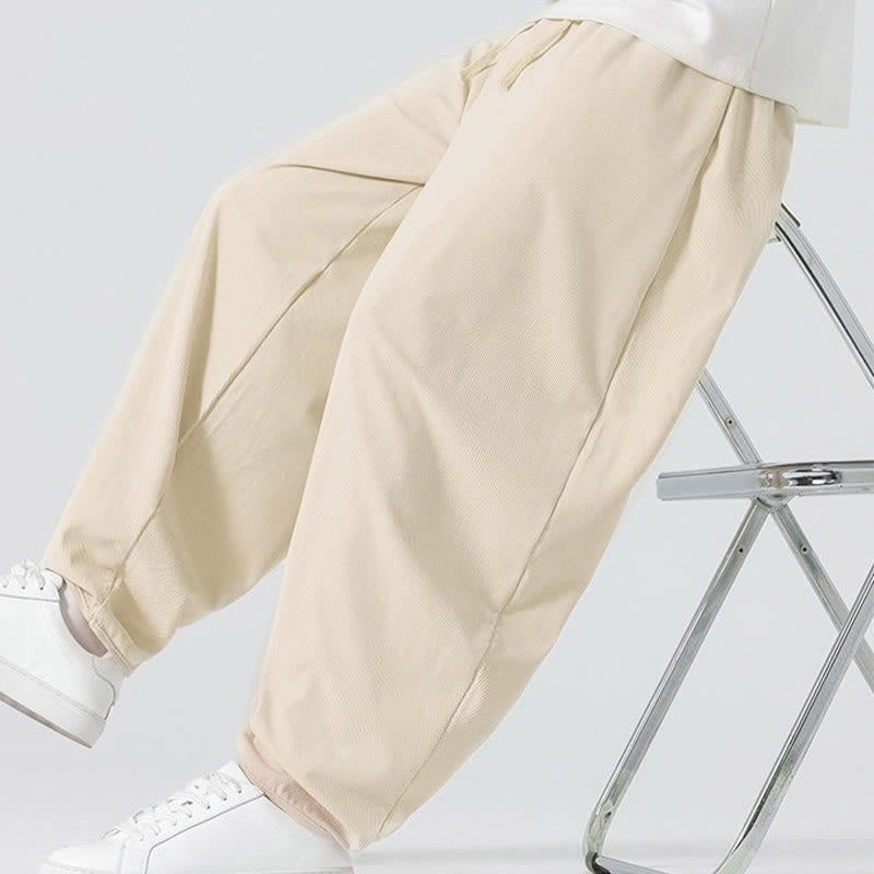 Spodnie haremowe męskie z kieszeniami i sztruksowymi, jednolitymi kolorami i Buddha Stones - image 15