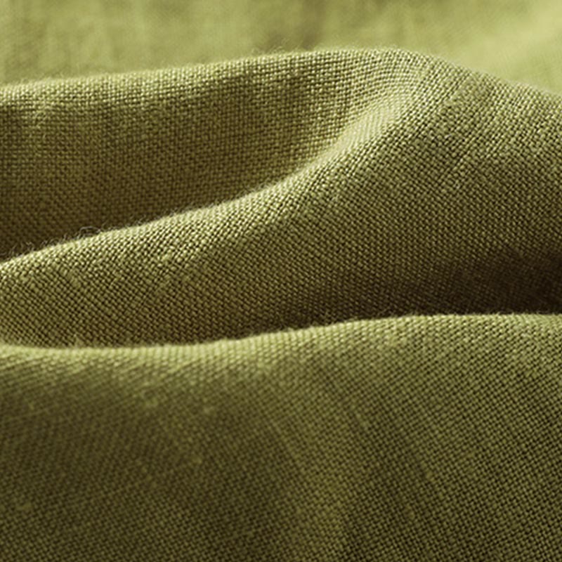 Koszula damska z długim rękawem Buddha Stones Spring w kolorze ciemnego khaki ze stójką i półguzikami - image 11