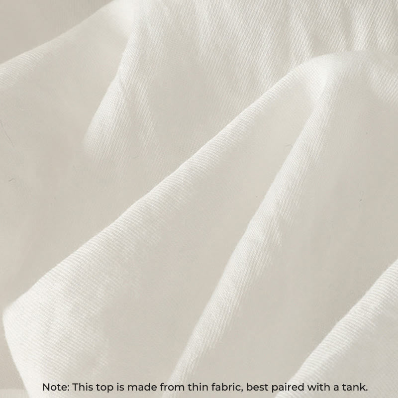 Koszula damska z długim rękawem z falbanką i białymi guzikami „Buddha Stones” - image 8