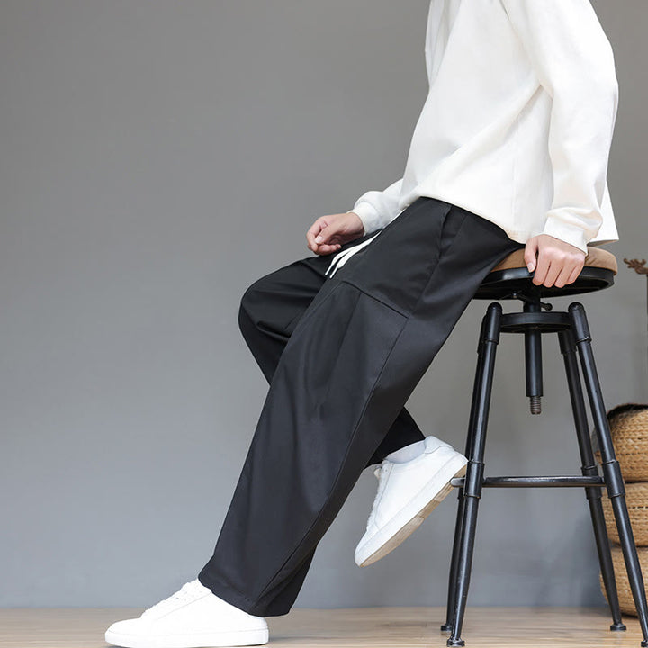 Męskie spodnie haremowe z skróconymi nogawkami i kieszeniami, z bawełny w kolorze naturalnym i Buddha Stones - image 29