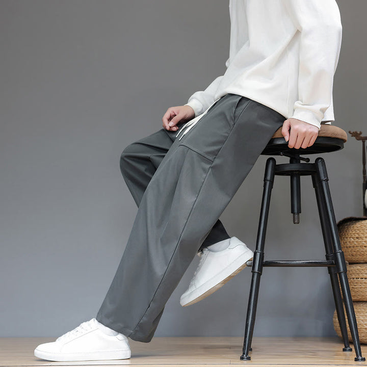 Męskie spodnie haremowe z skróconymi nogawkami i kieszeniami, z bawełny w kolorze naturalnym i Buddha Stones - image 17