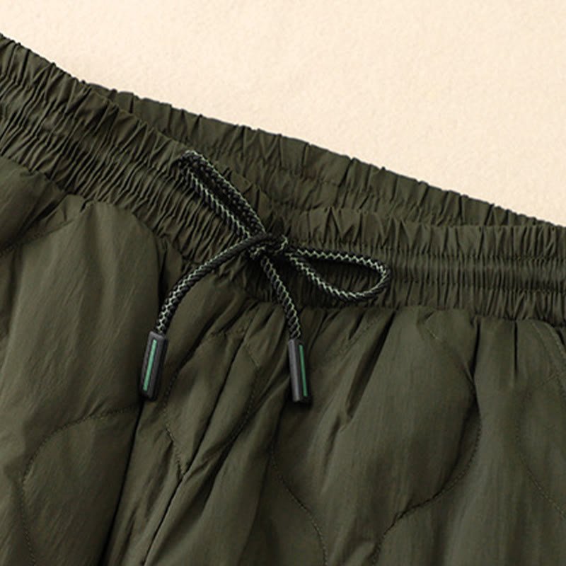 Buddha Stones Zimowe Zakrzywione Linie Ciepłe Damskie Spodnie Do Kostki Z Kieszeniami - image 14