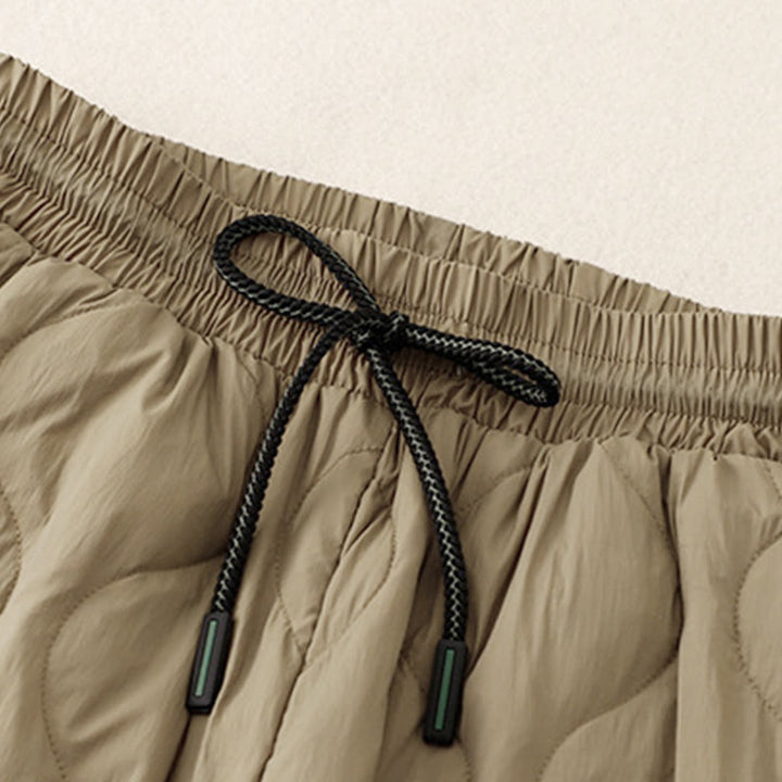 Buddha Stones Zimowe Zakrzywione Linie Ciepłe Damskie Spodnie Do Kostki Z Kieszeniami - image 2