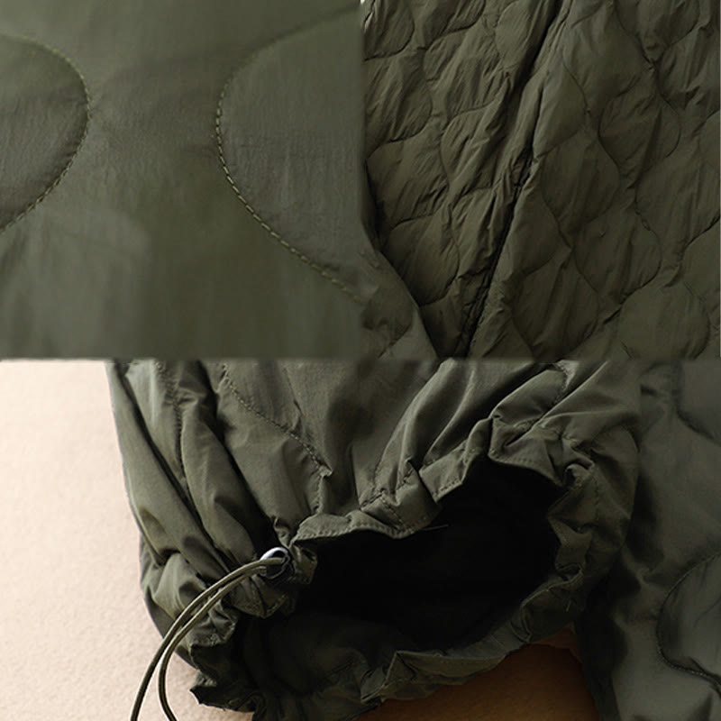 Buddha Stones Zimowe Zakrzywione Linie Ciepłe Damskie Spodnie Do Kostki Z Kieszeniami - image 16