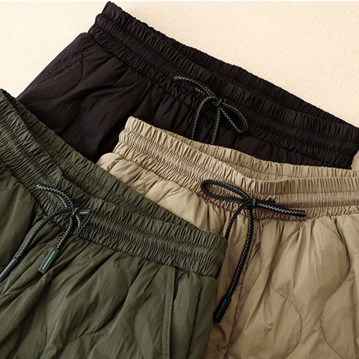 Buddha Stones Zimowe Zakrzywione Linie Ciepłe Damskie Spodnie Do Kostki Z Kieszeniami - image 18