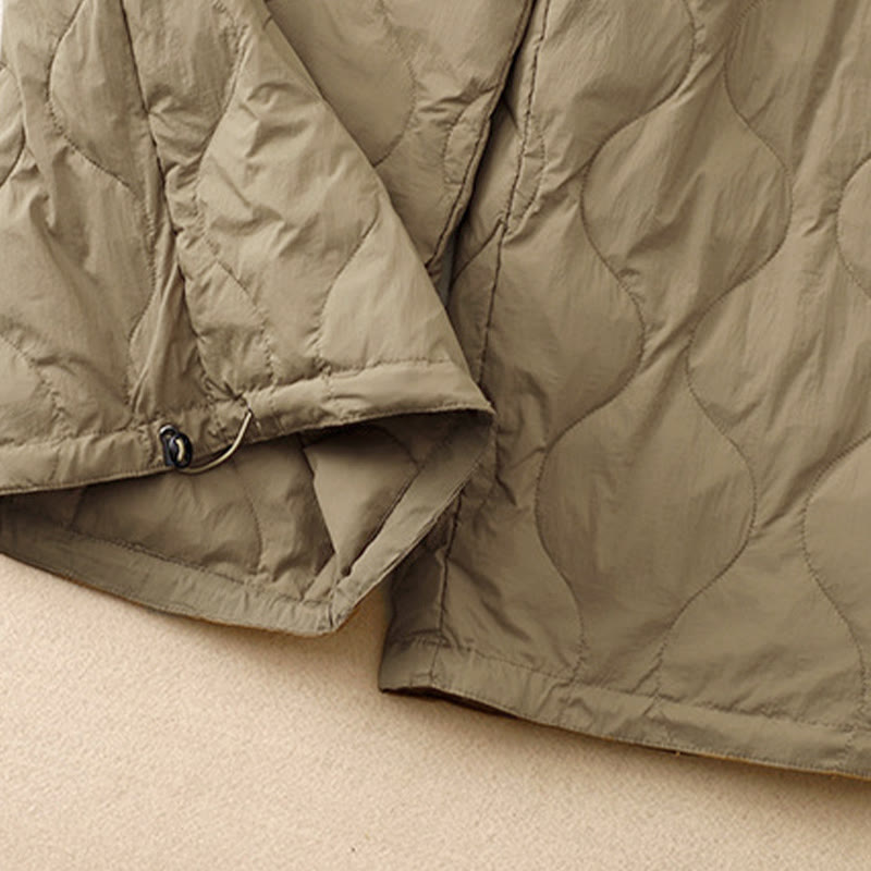 Buddha Stones Zimowe Zakrzywione Linie Ciepłe Damskie Spodnie Do Kostki Z Kieszeniami - image 4