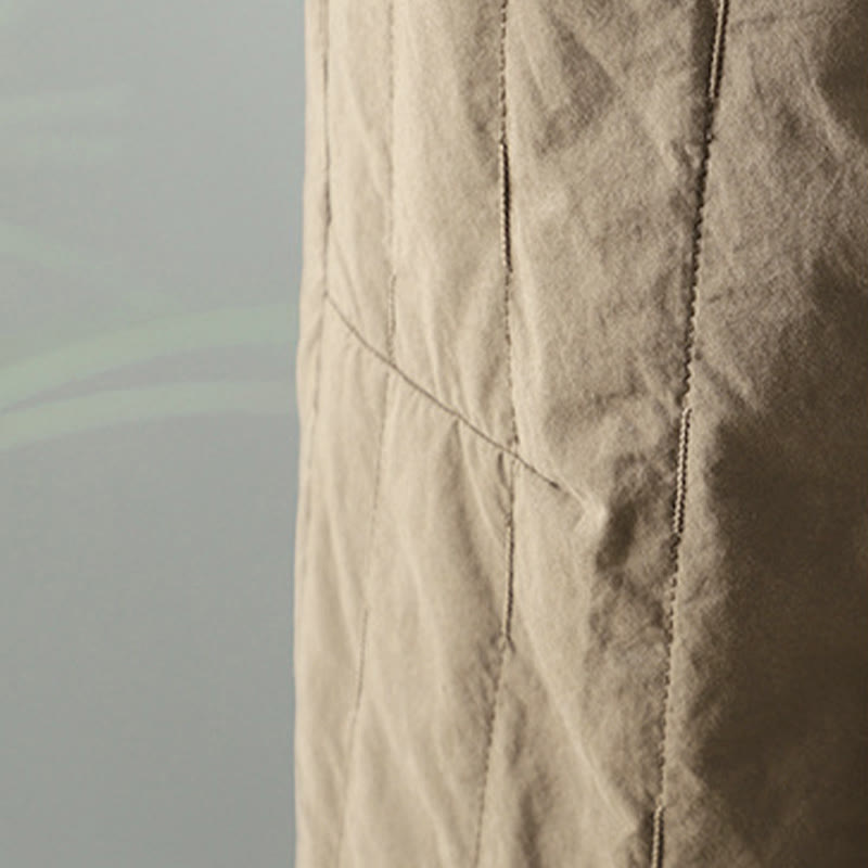 Spodnie harem damskie z kieszeniami i bawełnianą podszewką z polaru z motywem Buddha Stones w proste linie i paski - image 4