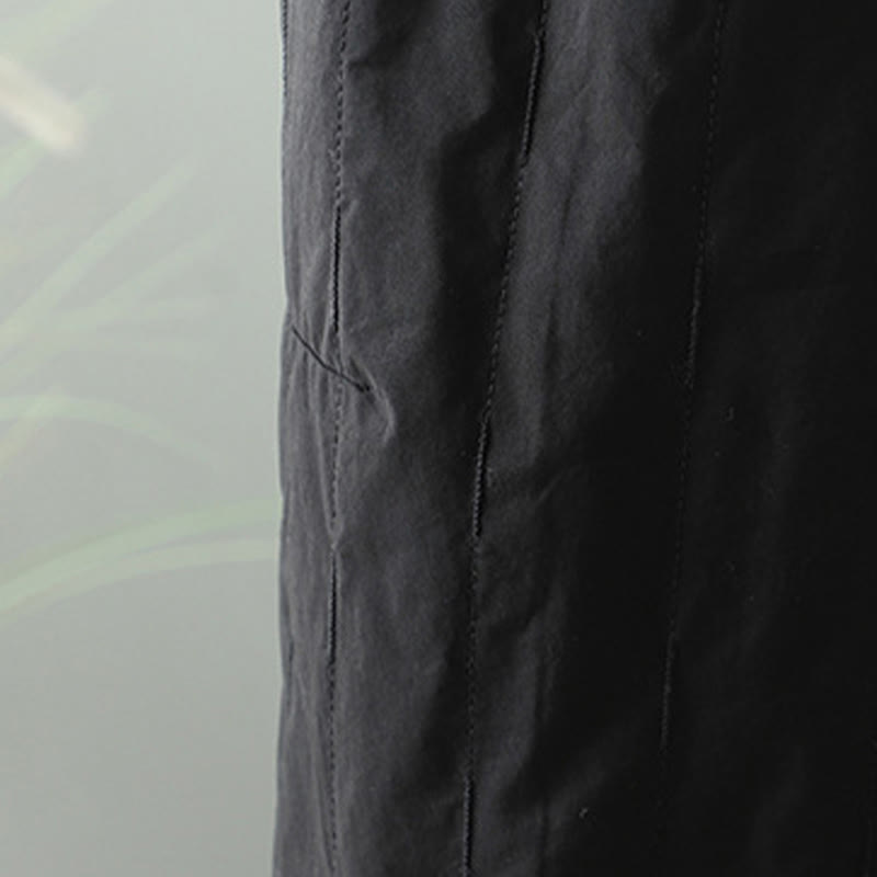 Spodnie harem damskie z kieszeniami i bawełnianą podszewką z polaru z motywem Buddha Stones w proste linie i paski - image 9