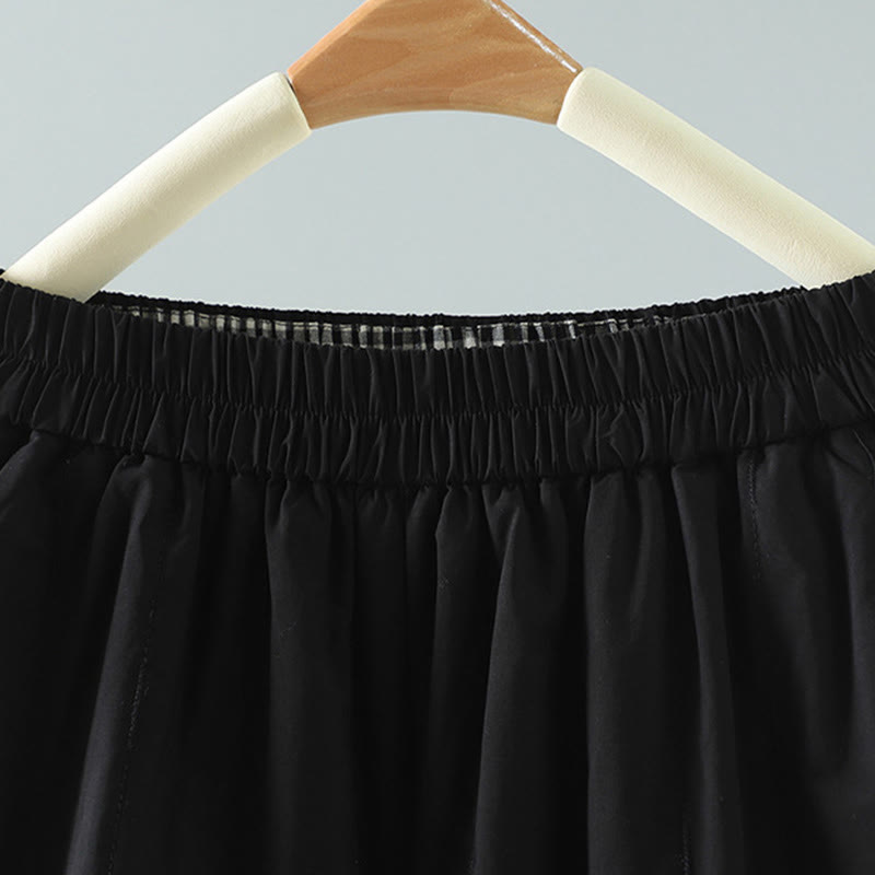 Spodnie harem damskie z bawełny z kieszeniami i prostymi liniami w paski z Buddha Stones - image 7