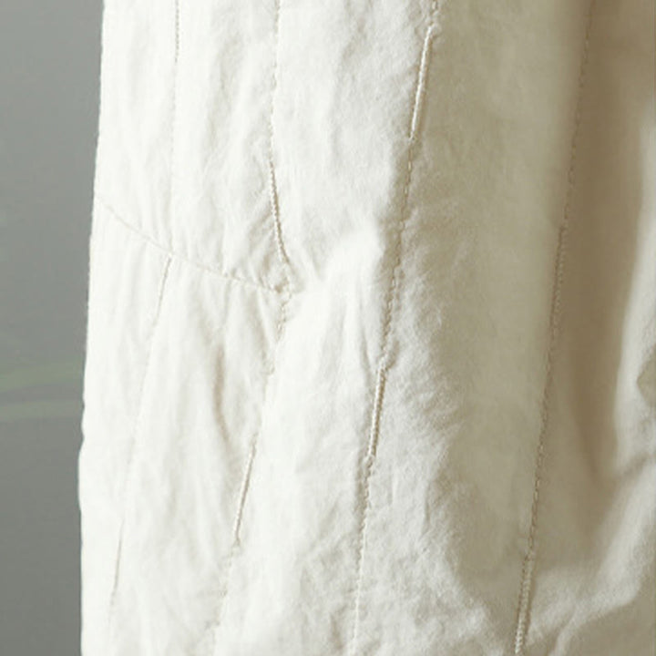 Spodnie harem damskie z bawełny z kieszeniami i prostymi liniami w paski z Buddha Stones - image 19