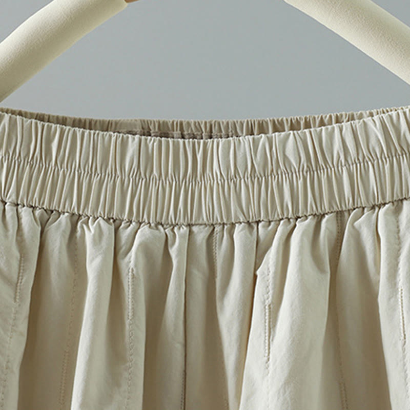 Spodnie harem damskie z bawełny z kieszeniami i prostymi liniami w paski z Buddha Stones - image 14