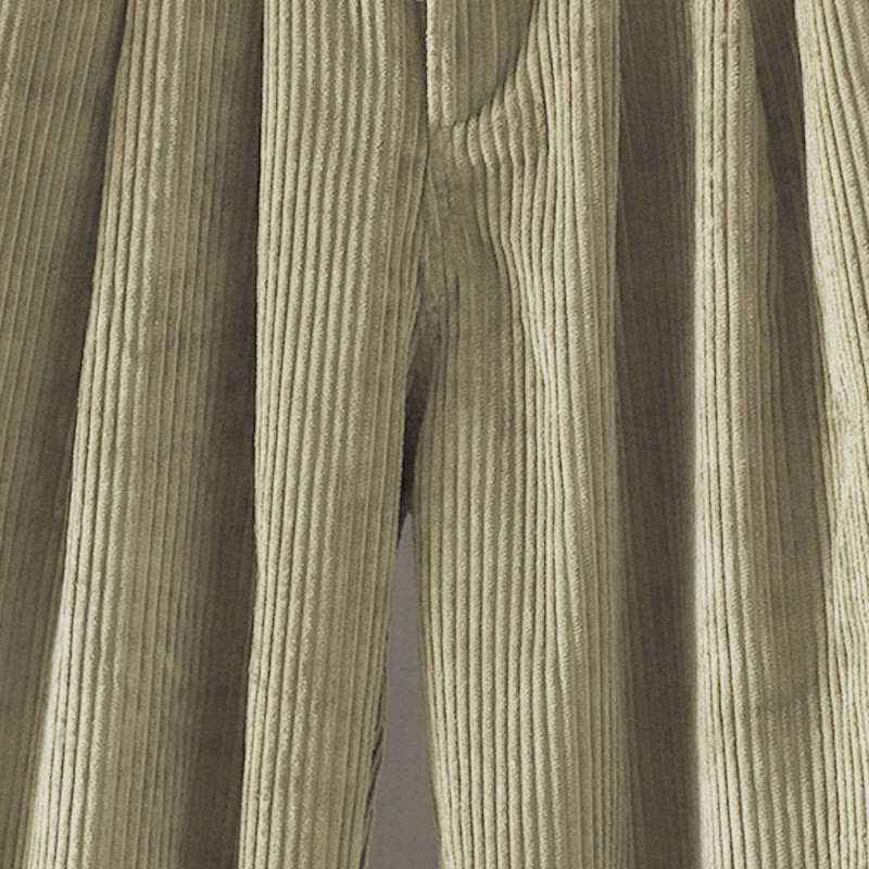 Buddha Stones zimowe spodnie haremowe z gładkiego sztruksu bawełnianego z wysokim stanem i podszewką z polaru z kieszeniami - image 22