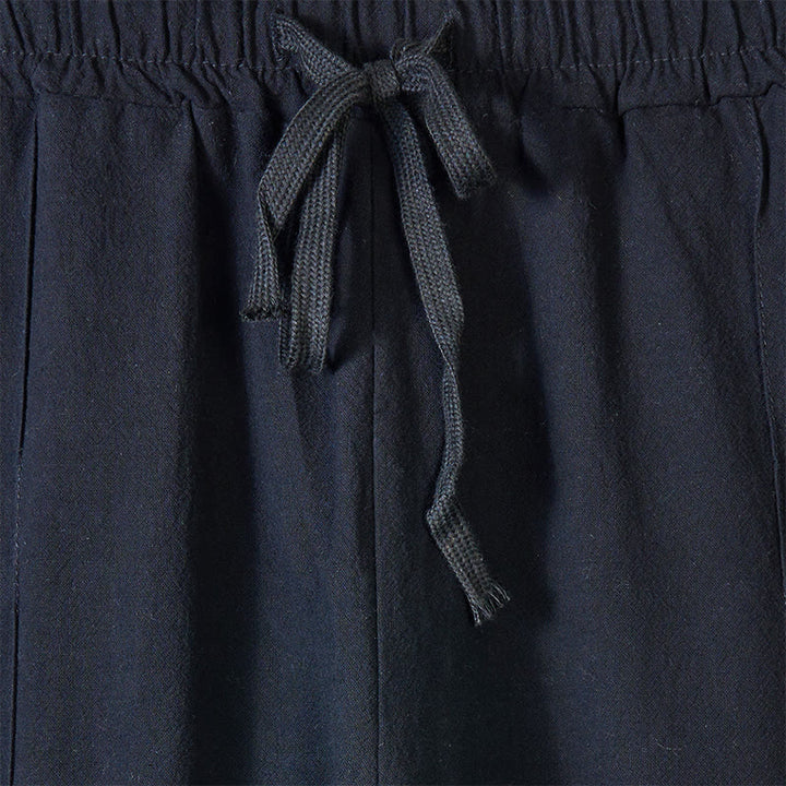 Spodnie bawełniane męskie z kieszeniami i jednolitym kolorem "Buddha Stones" z bocznymi guzikami - image 5