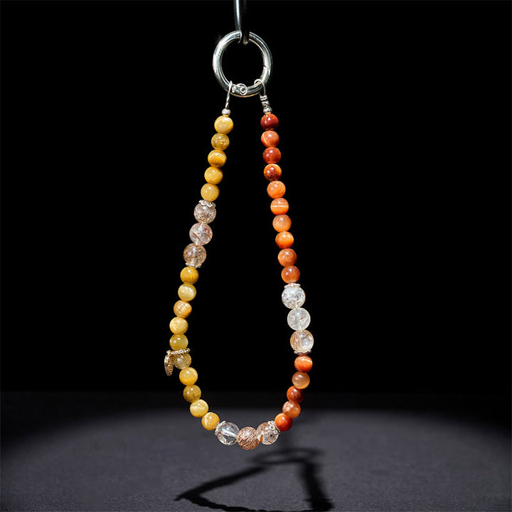 Buddha Stones , Złote Tygrysie Oko, Czerwone Tygrysie Oko, Serce, Brelok Siła, Dekoracja do Telefonu - image 4