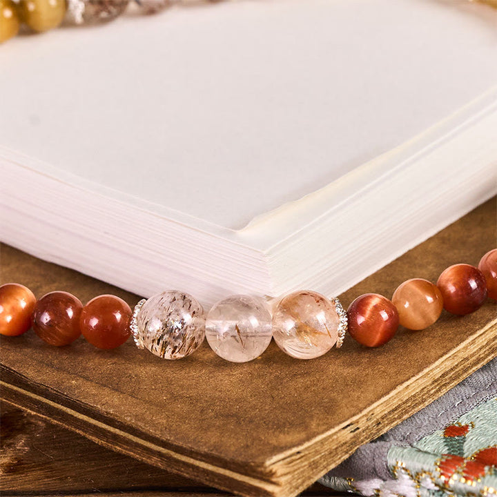 Buddha Stones , Złote Tygrysie Oko, Czerwone Tygrysie Oko, Serce, Brelok Siła, Dekoracja do Telefonu - image 2