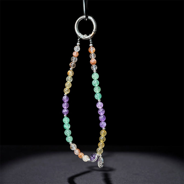 Buddha Stones Fu Charakter Urok Super Siedem Kryształów Wzrost Brelok Telefon Wiszący Dekoracja - image 3