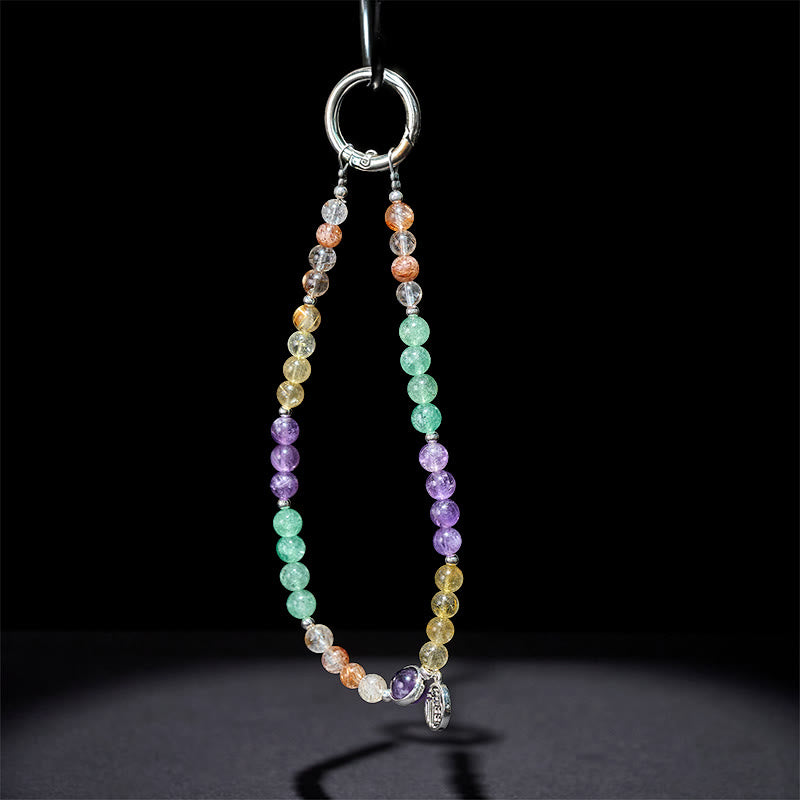 Buddha Stones Fu Charakter Urok Super Siedem Kryształów Wzrost Brelok Telefon Wiszący Dekoracja - image 3